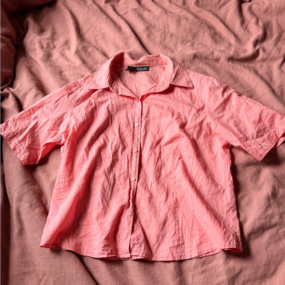 pink raefella button down